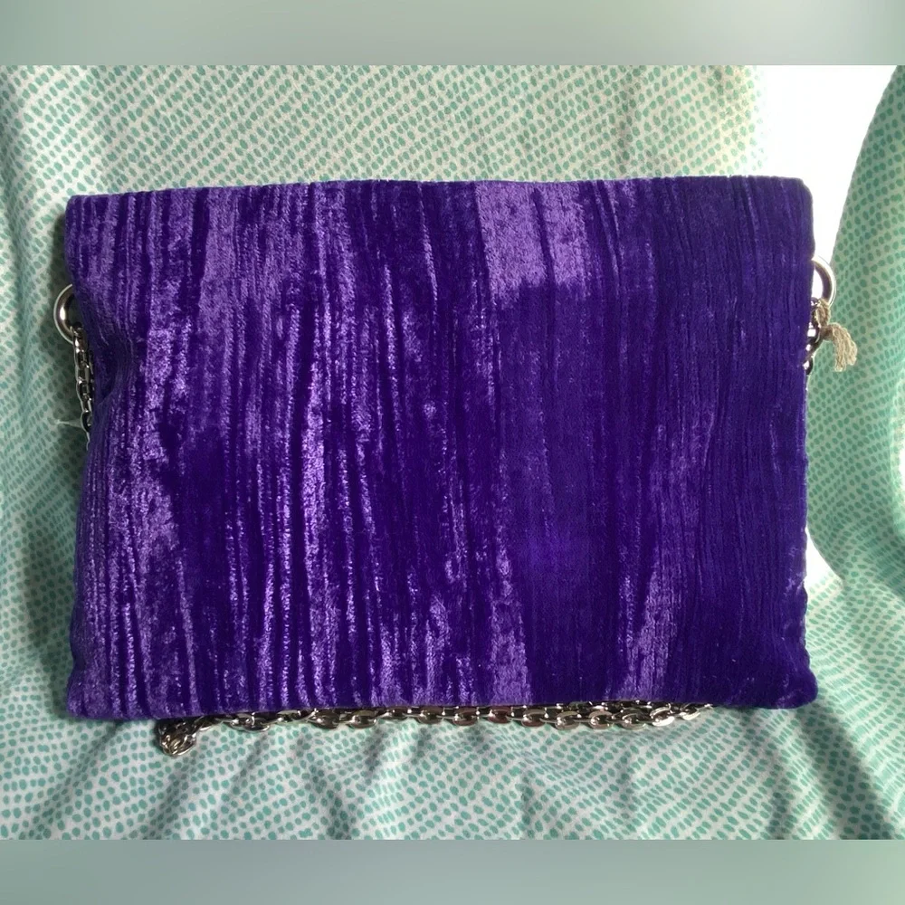A New Day Purple Velvet Like Purse